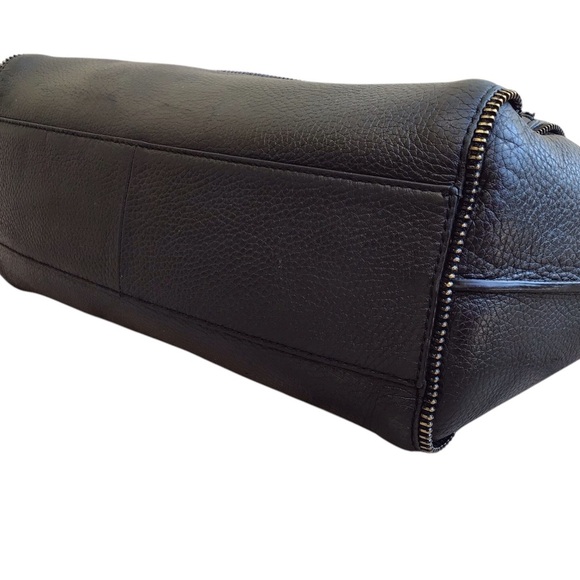 Botkier Soho Black Leather Zipper Trim Tote - Picture 6 of 10